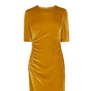 Kara Gold Velvet Dress